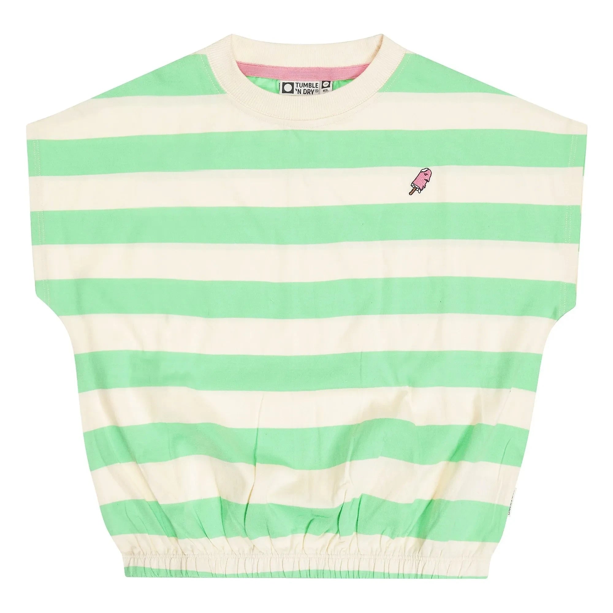 Tumble N'Dry - Colatina Oversized Striped Organic Cotton T-Shirt | Green