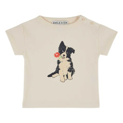 Emile et Ida – T-Shirt Bio-Baumwolle Hund | Creme