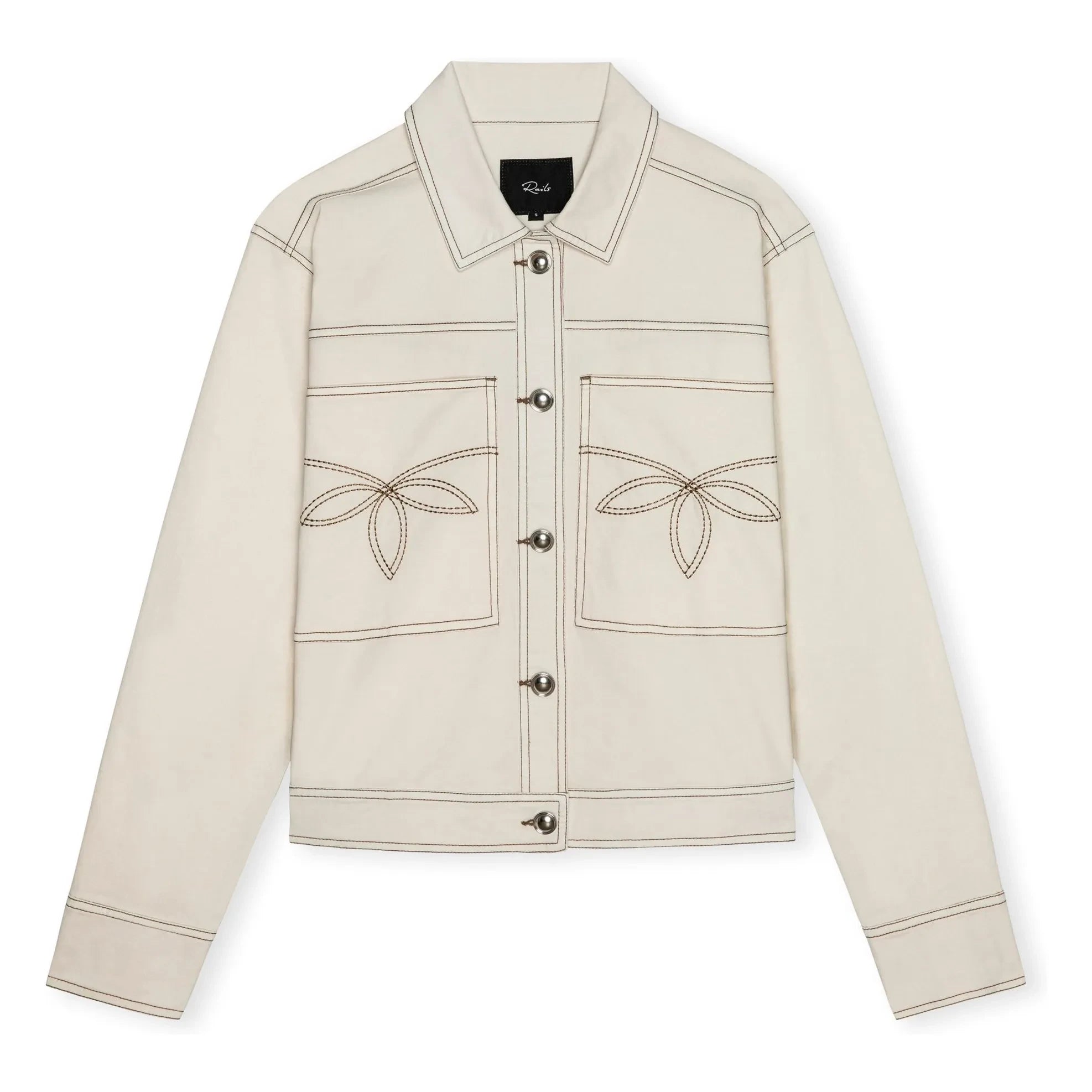 Rails - Briggs Bestickte Jacke | Elfenbein