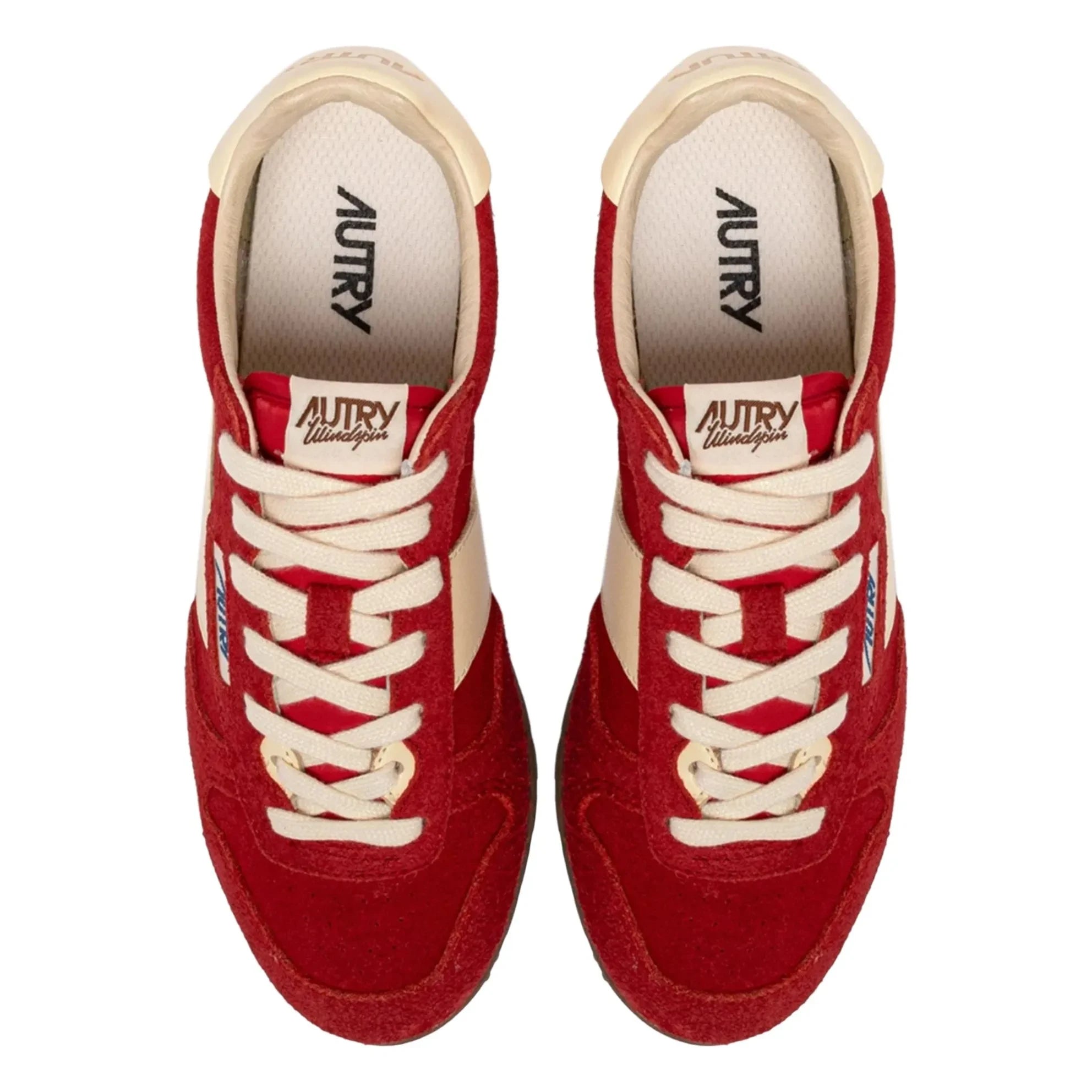 Autry - Windspin Low Zweifarbiger Wildleder- und Leder-Sneaker | Rot