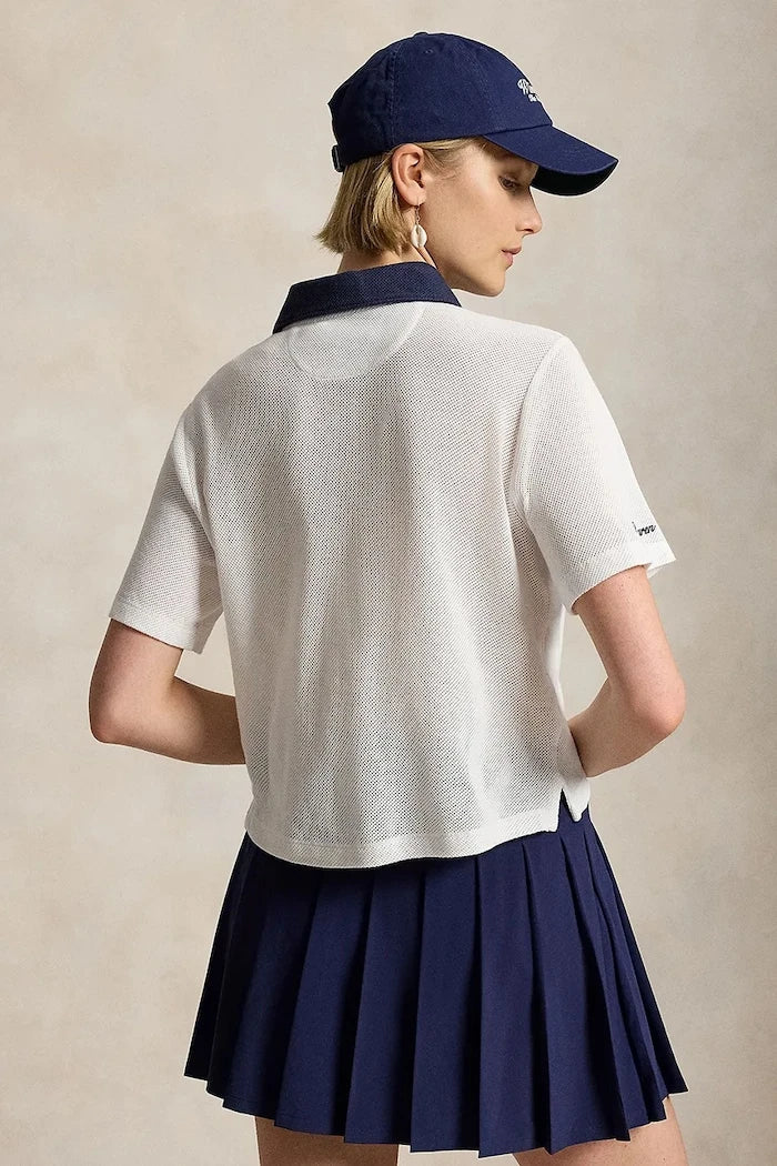 Polo Ralph Lauren kadın pamuklu yakalı polo tişört Wimbledon