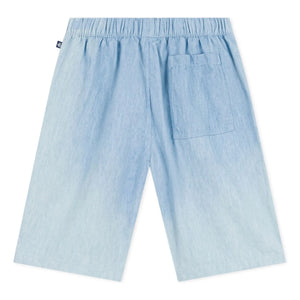 Petit Bateau - Açık Mavi Denim Chambray Organik Pamuk Şort