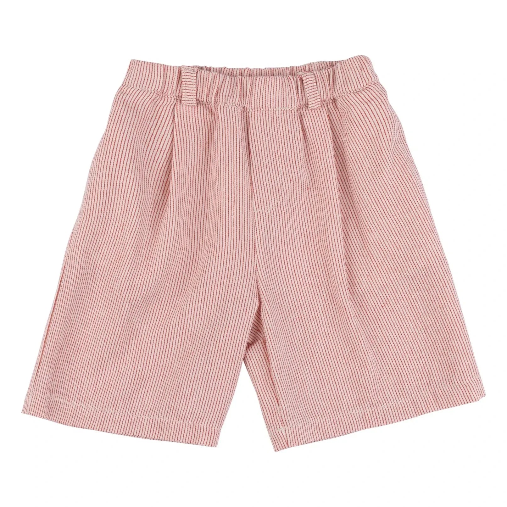 Babe & Tess - Tokio Striped Bermuda Shorts | Red