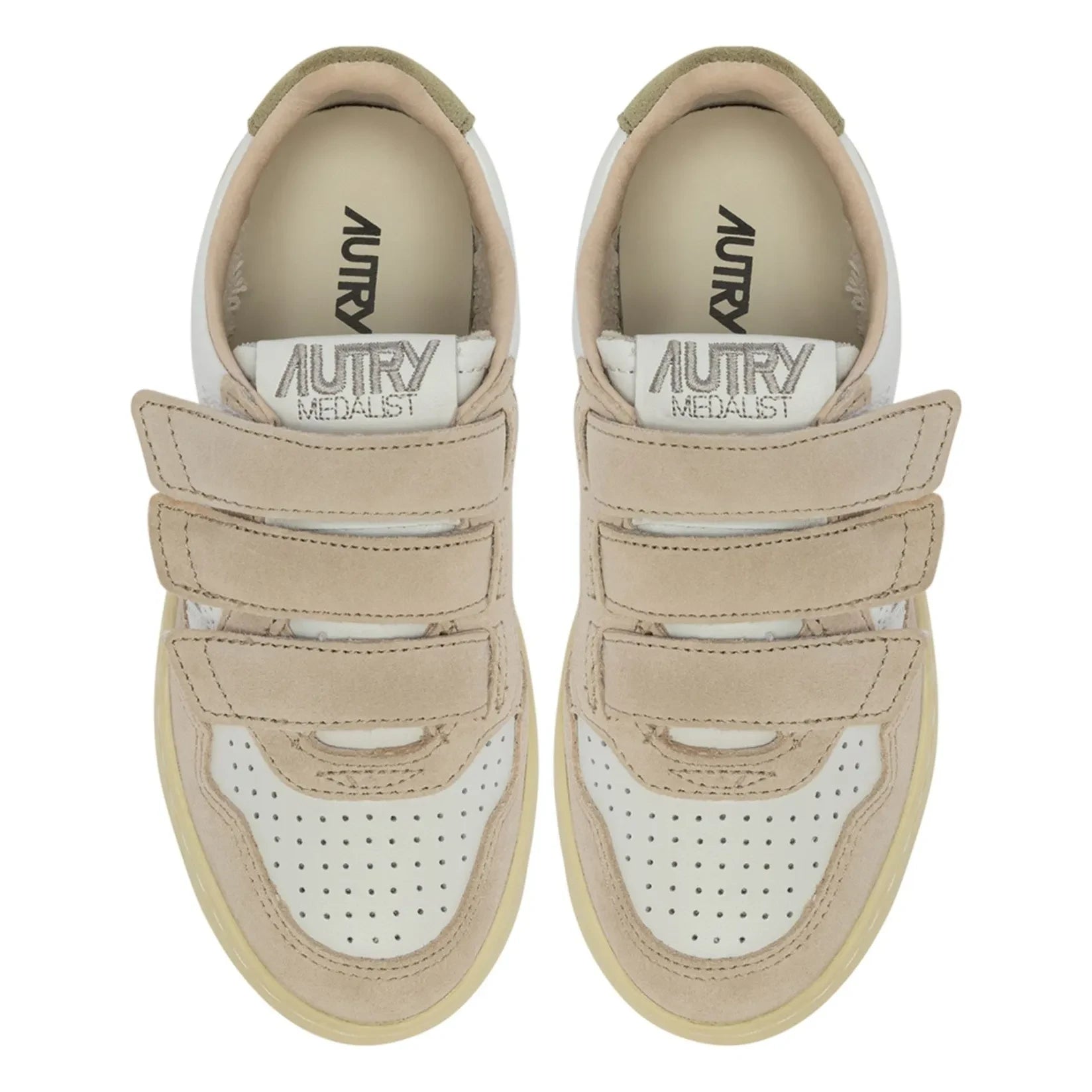 Autry - Kids Kidstripes Low Tricolor Süet Sneakers | Light khaki