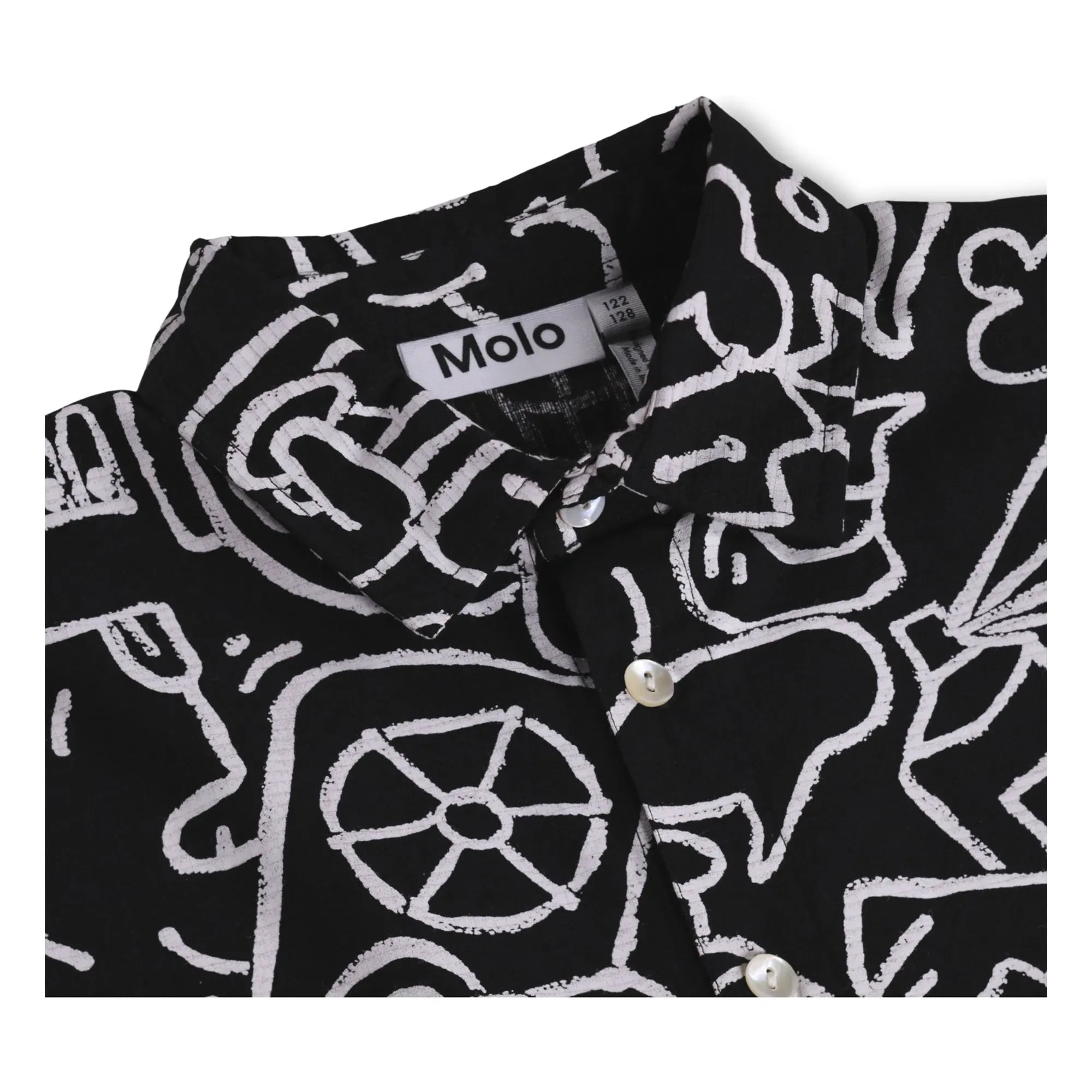 Molo - Richie Doodles organik pamuk gömlek | Siyah
