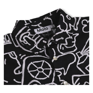 Molo - Richie Doodles organik pamuk gömlek | Siyah
