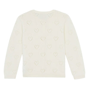 Bonton - Lilou Hearts hırka | Ekru