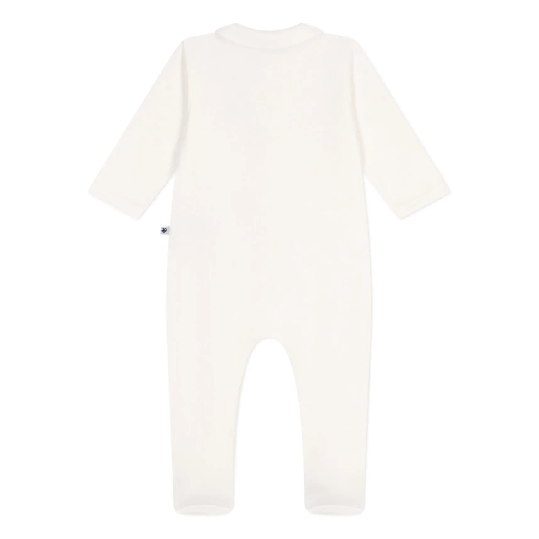 Petit Bateau - Schlafanzug Dors Bien Petit Amour aus Rippenstrick Bio-Baumwolle | Weiß