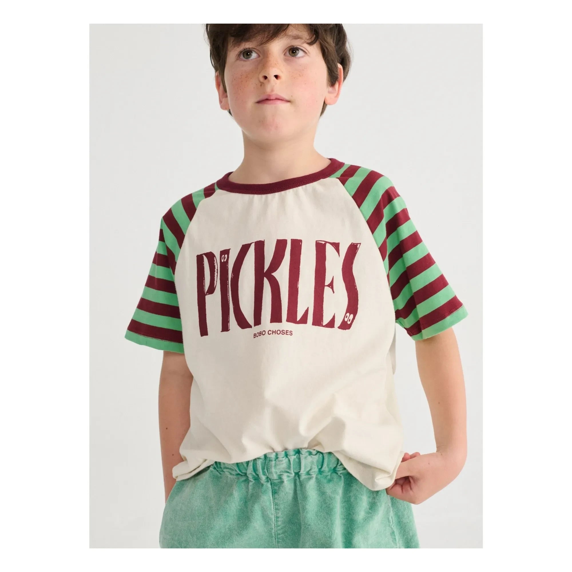 Bobo Choses - Pickles Organik Pamuk Tişört | Beyaz