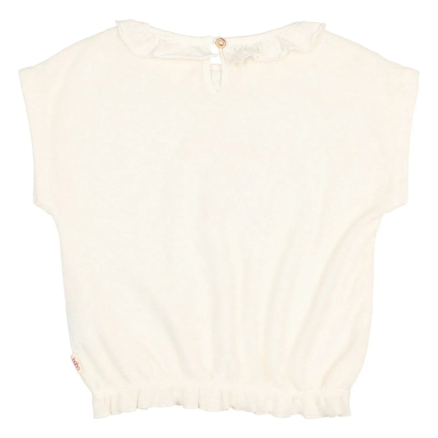 Búho - Summer Of Love Volant-Frottee-T-Shirt | Ecru