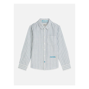 Scotch & Soda - Çizgili Keten Gömlek | Açık mavi