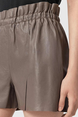AllSaints Kadın Deri Şort FRAN