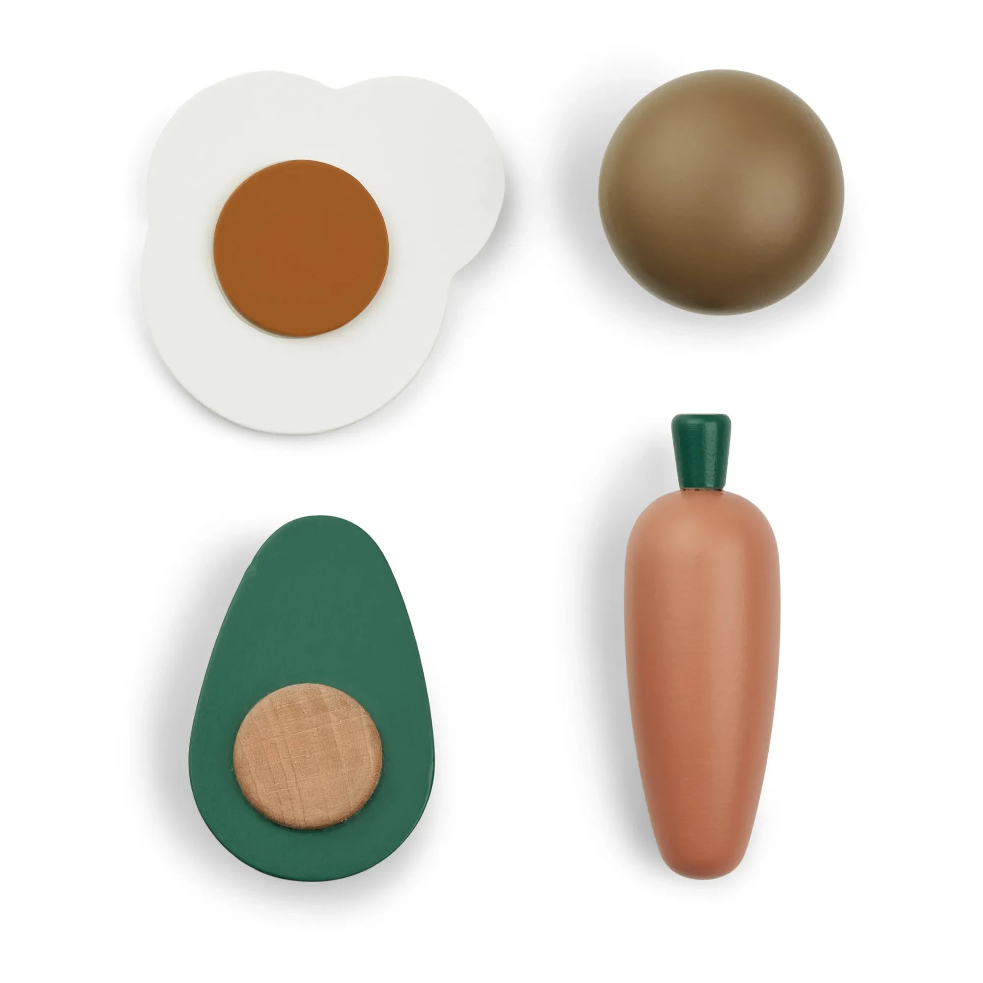 Liewood - Ahşap Sebzeler - 4'lü Set | Yeşil