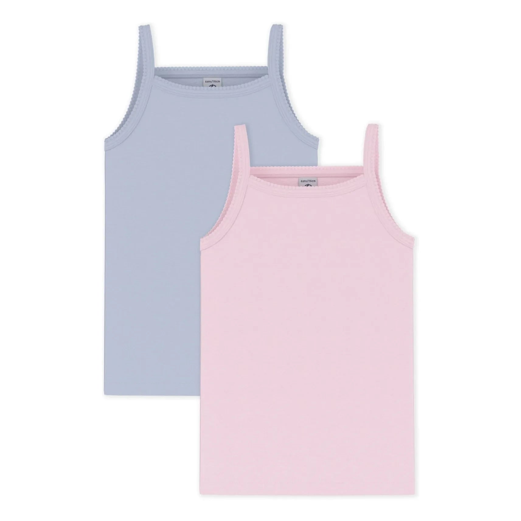 Petit Bateau - Batch 2 Punkt Cocotte Unterhemden | Rosa