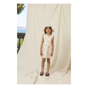 Bebe Organic - Annice Fleurie Ruffle Apron Dress | White