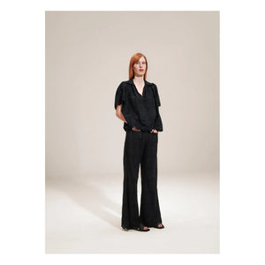 BELLEPIECE - Mateo Embroidered Pants | Black