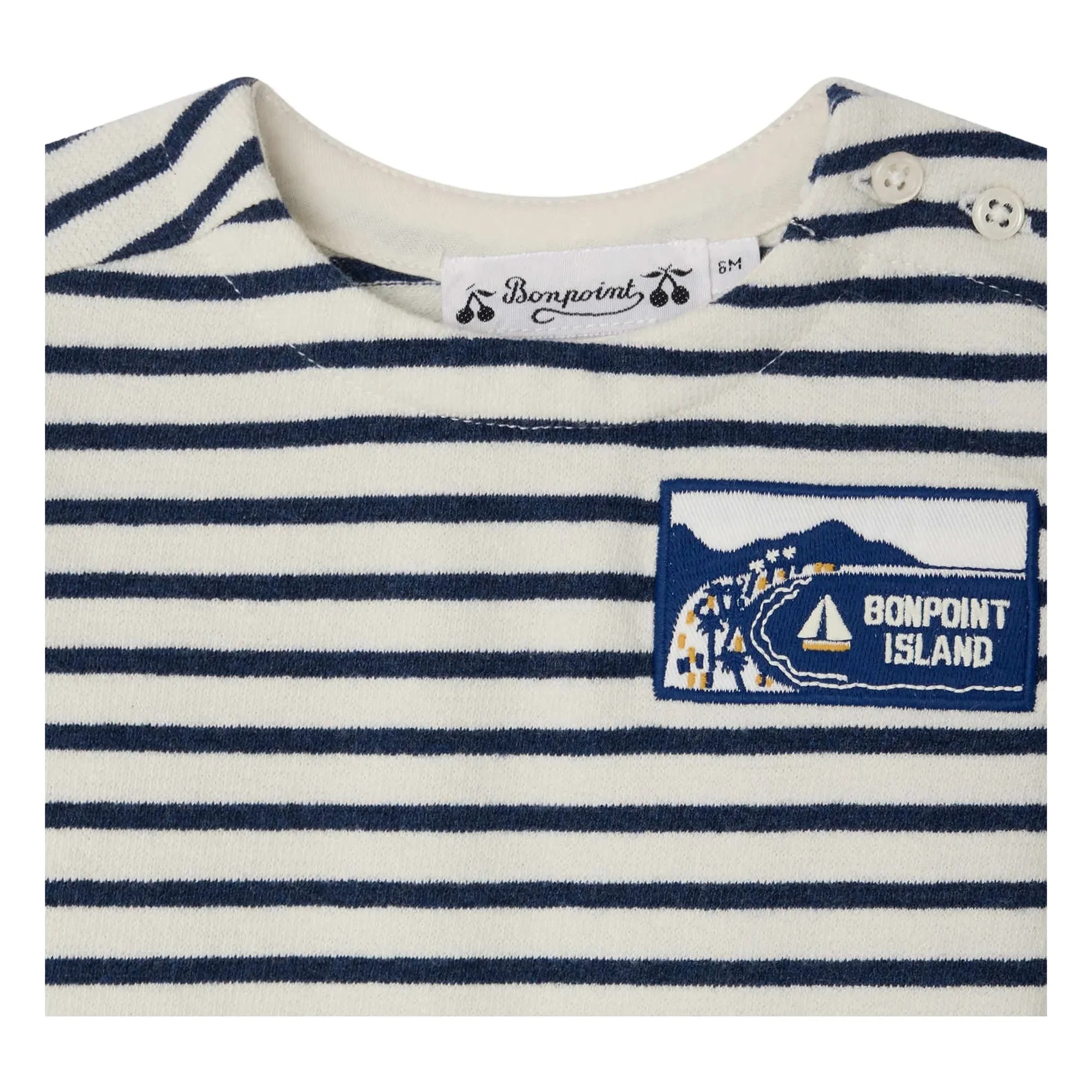 Bonpoint - Bio-Baumwoll-T-Shirt mit Swirl-Muster | Indigoblau