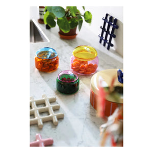 &Klevering – Rosafarbenes Puffy Glas