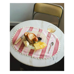 Tarta Gelatina - Organic Cotton American Table Runners - Set of 2 | Pink