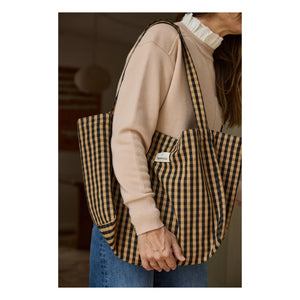 Gabrielle Paris - Vichy Tasche | Kaffee