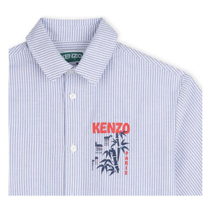 Kenzo - Kenzo Garden Çizgili Oxford Gömlek | Açık Mavi