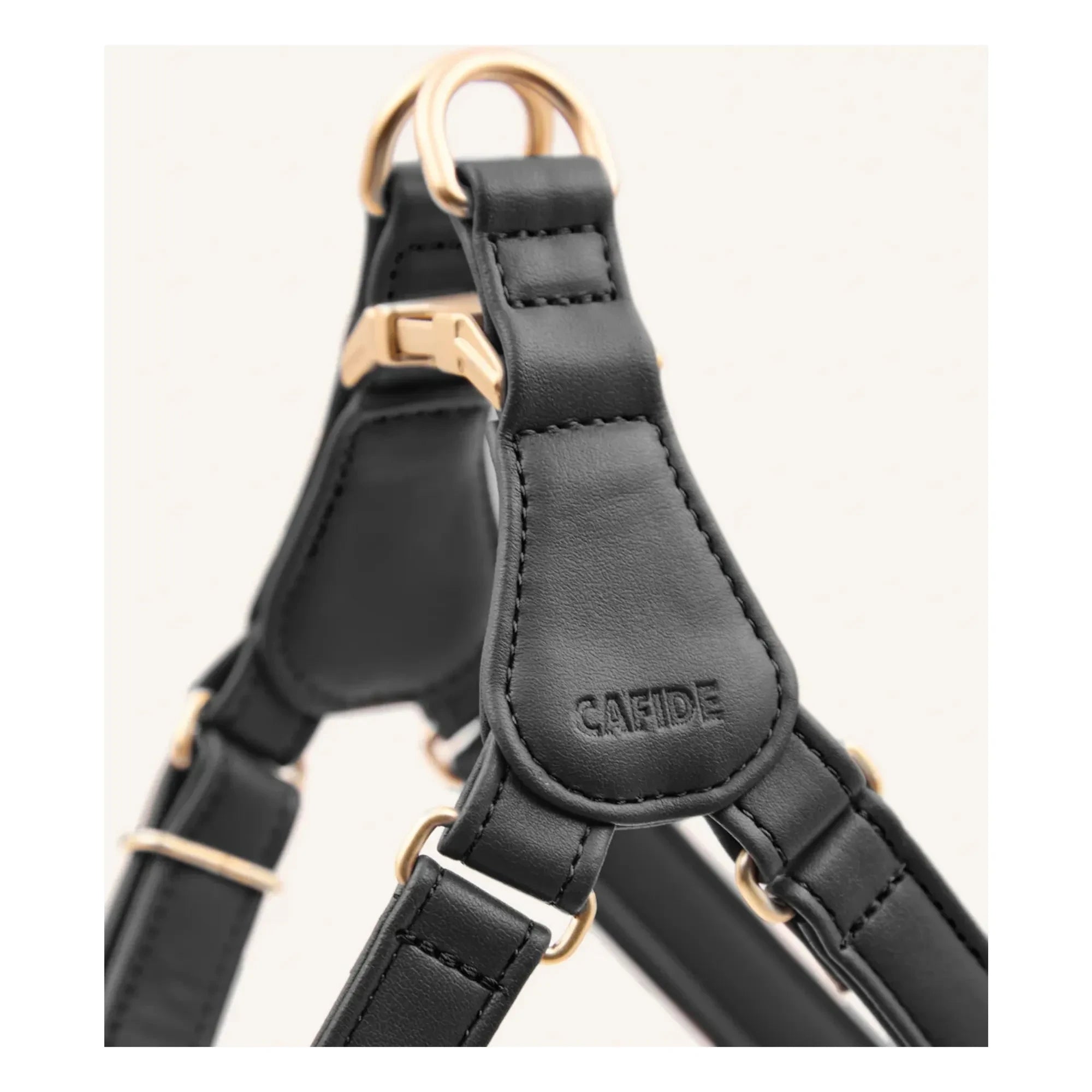 Cafide - Vegan leather dog collar Step in | Black