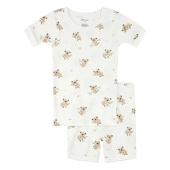 Petit Lem - Koala Short Pajamas | Organic Cotton | White