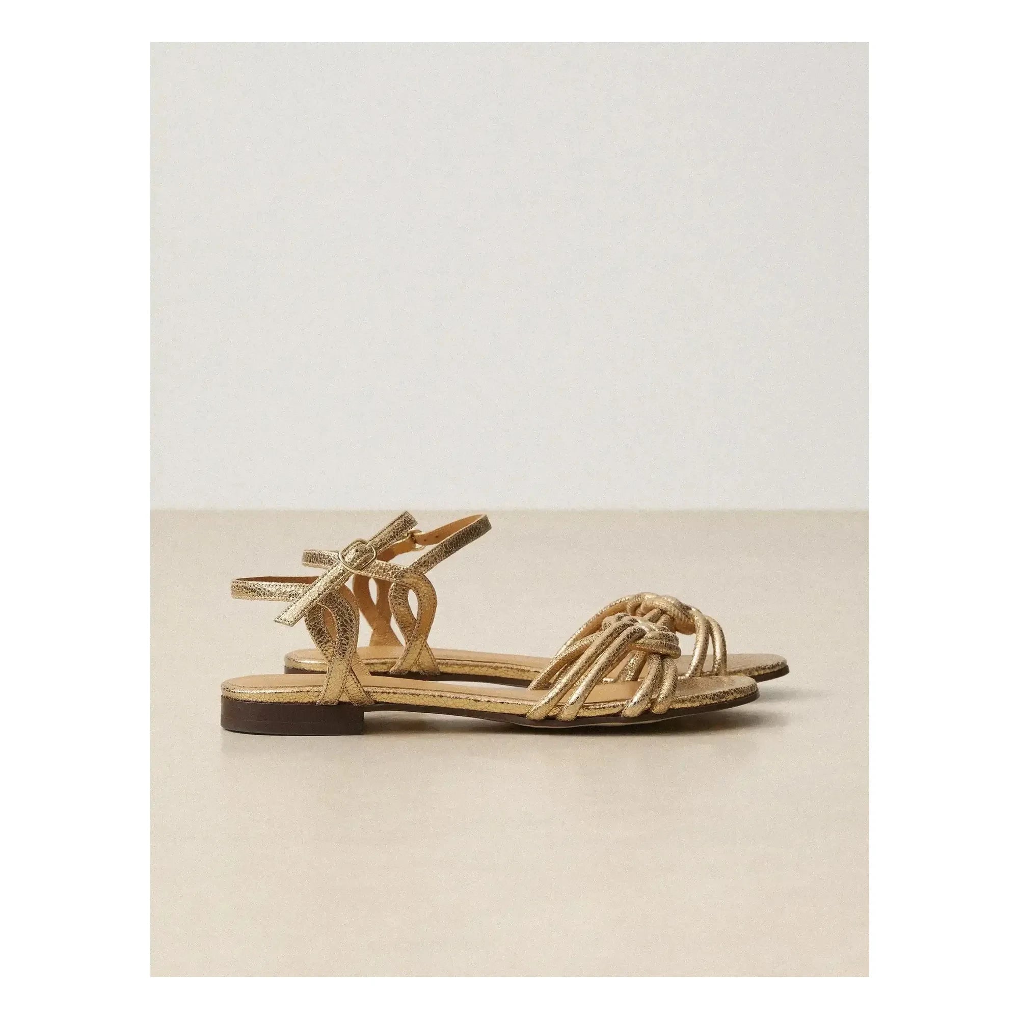 Rivecour - Sandale Nr. 112 Crackleder | Gold