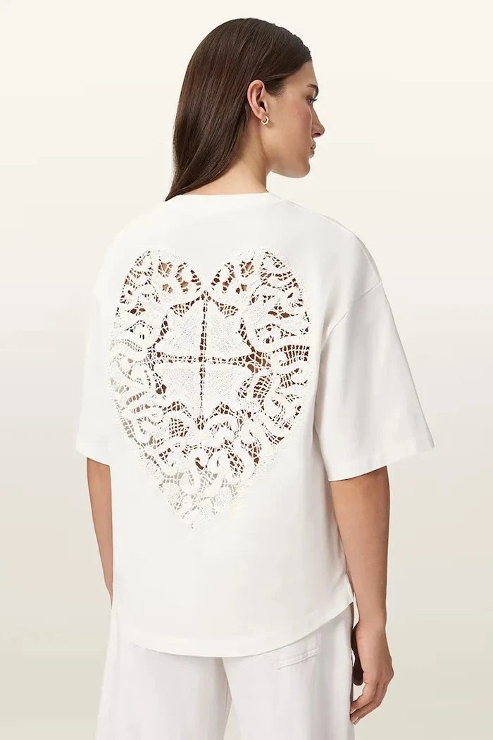 AllSaints ESME kadın pamuklu oversize tişört