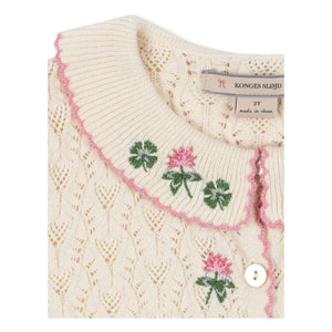 Konges Sløjd - Strickjacke Ajouré Rosier | Ecru