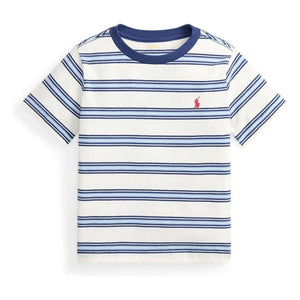 Ralph Lauren – Gestreiftes Logo-T-Shirt | Blau