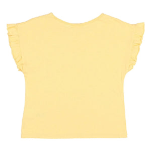Búho - Keten fırfırlı T-shirt | Sarı