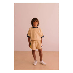 We Are Kids - Taylor Contrast Organic Cotton T-Shirt | Beige