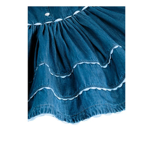 Molo - Charlotte Denim Organik Pamuklu Dantel Elbise | Mavi