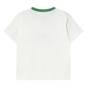 Tinycottons - Giverny Organik Pamuk Kontrast T-Shirt | Beyaz