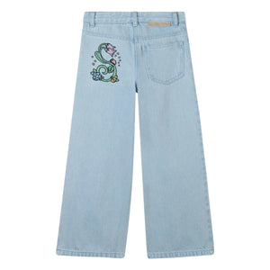Stella McCartney Kids - Organik Pamuk Flare Jean | Açık Mavi