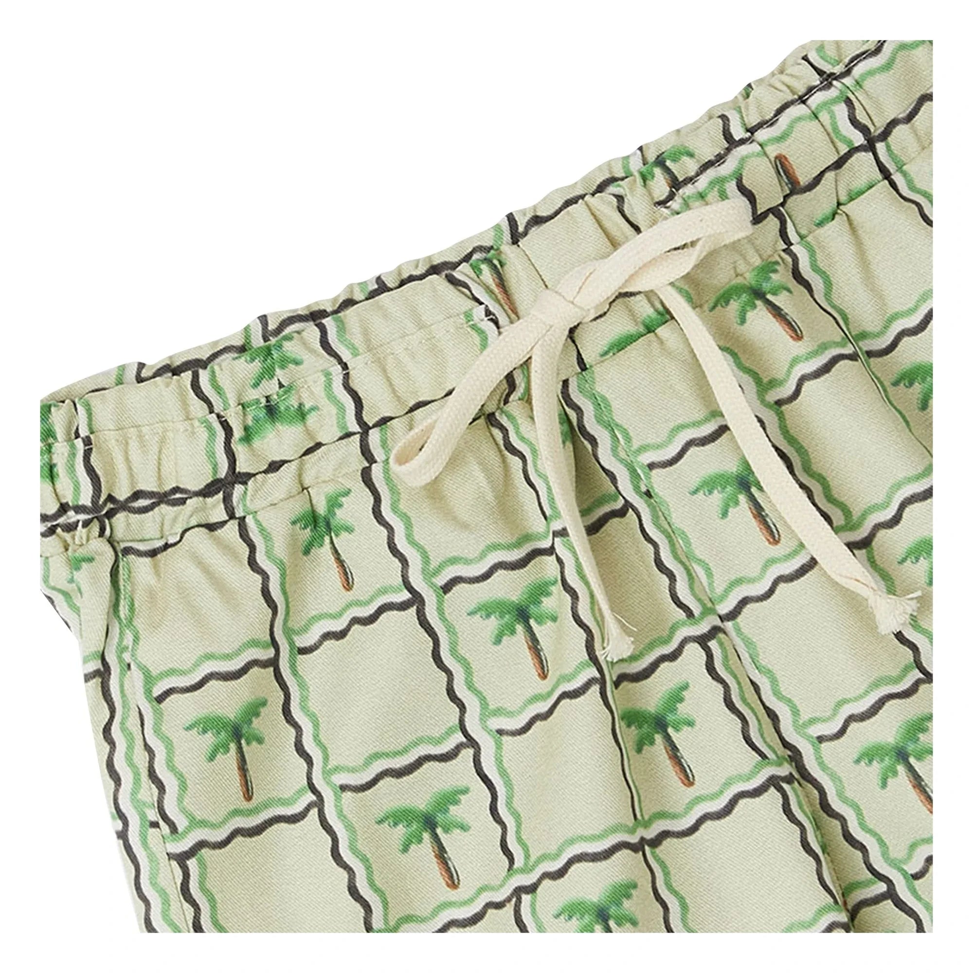 Fabula - Palm Tree Kordonlu Şort | Açık yeşil