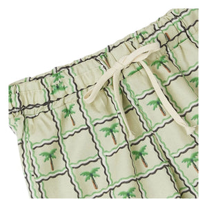 Fabula - Palm Tree Kordonlu Şort | Açık yeşil
