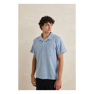 Rhythm - Vintage Terry polo shirt | Light Blue