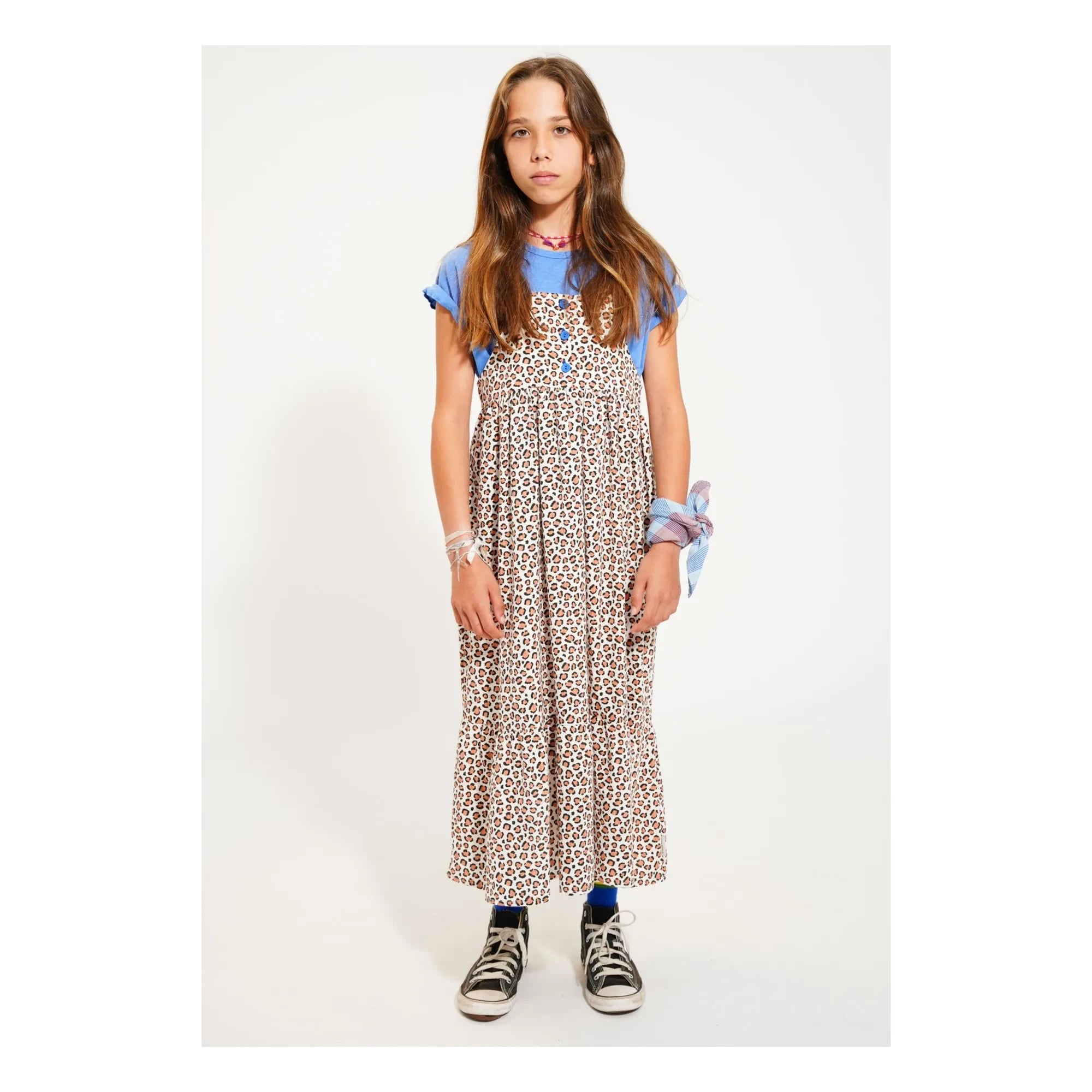 Piupiuchick - Organic Cotton Leopard Dress | Off-White