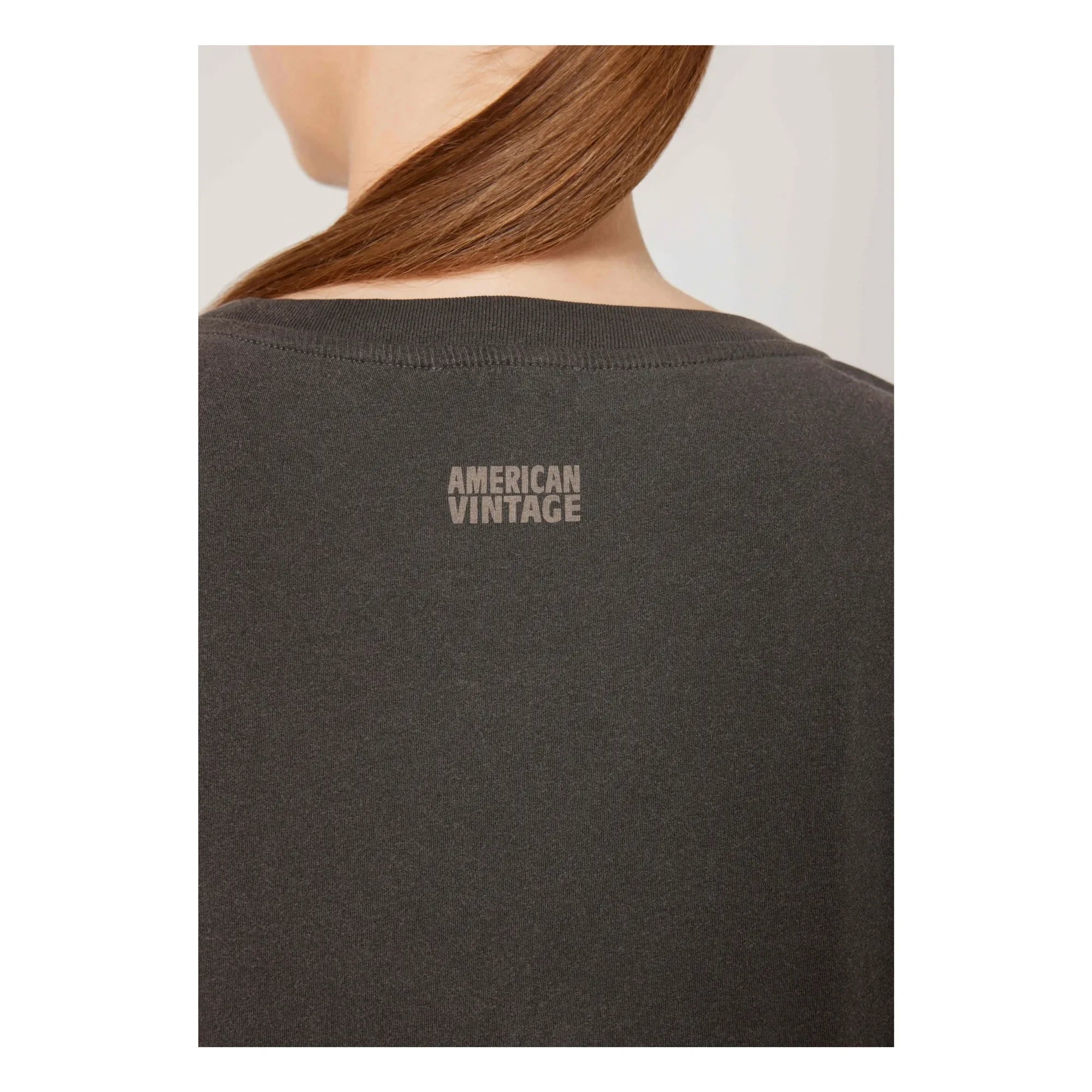 American Vintage - Pymaz Boatneck Tişört | Carbon