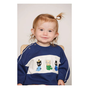 Mini Rodini - Bio-Baumwoll-Sweatshirt Animals | Dunkelblau