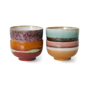 HKliving - Taş seramik kase - 4'lü set