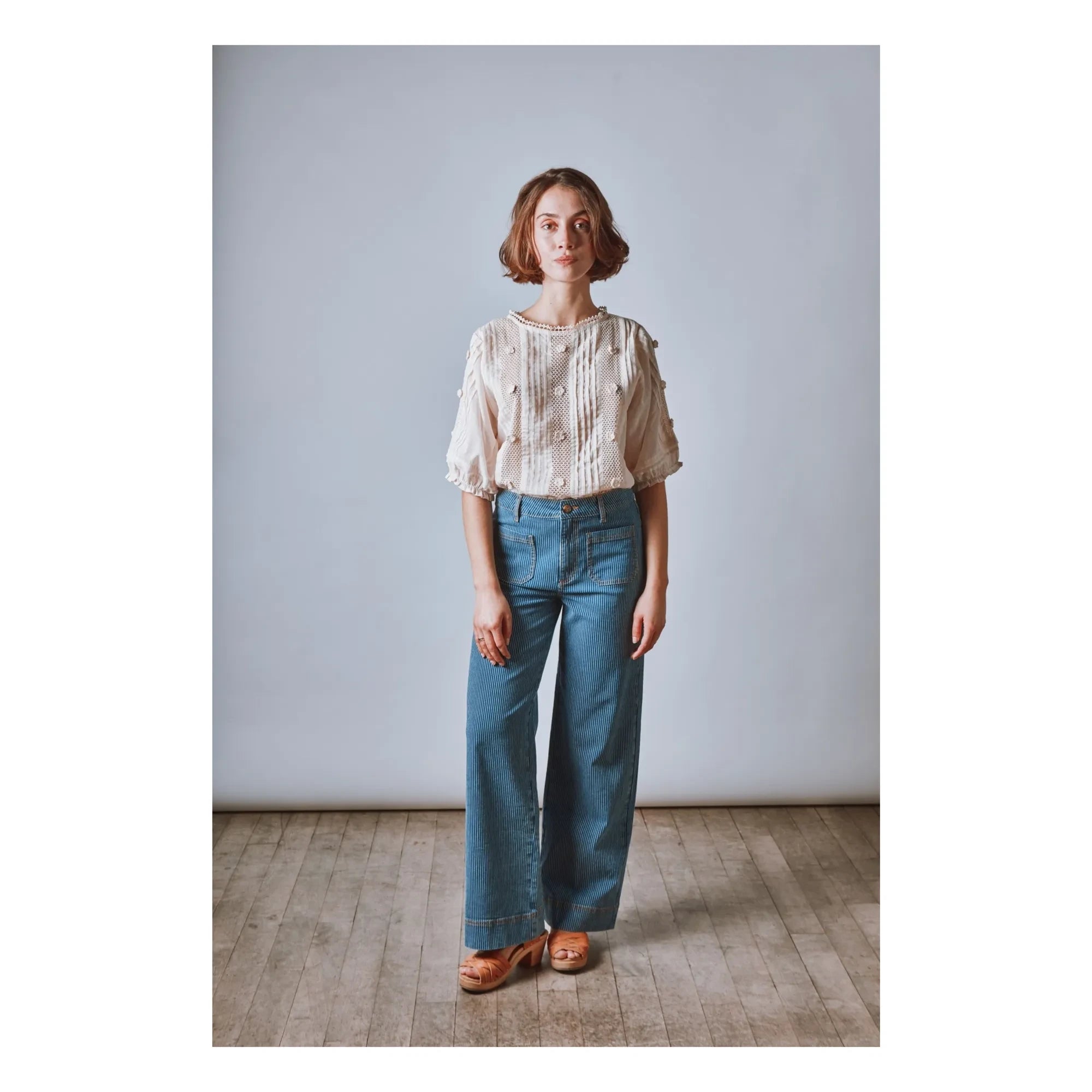 Emile et Ida - Cotton Embroidered Blouse | Cream
