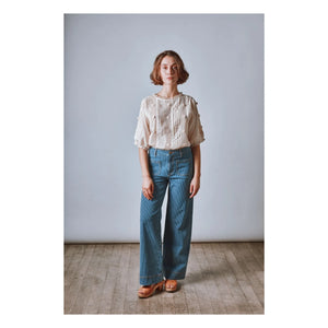 Emile et Ida - Cotton Embroidered Blouse | Cream