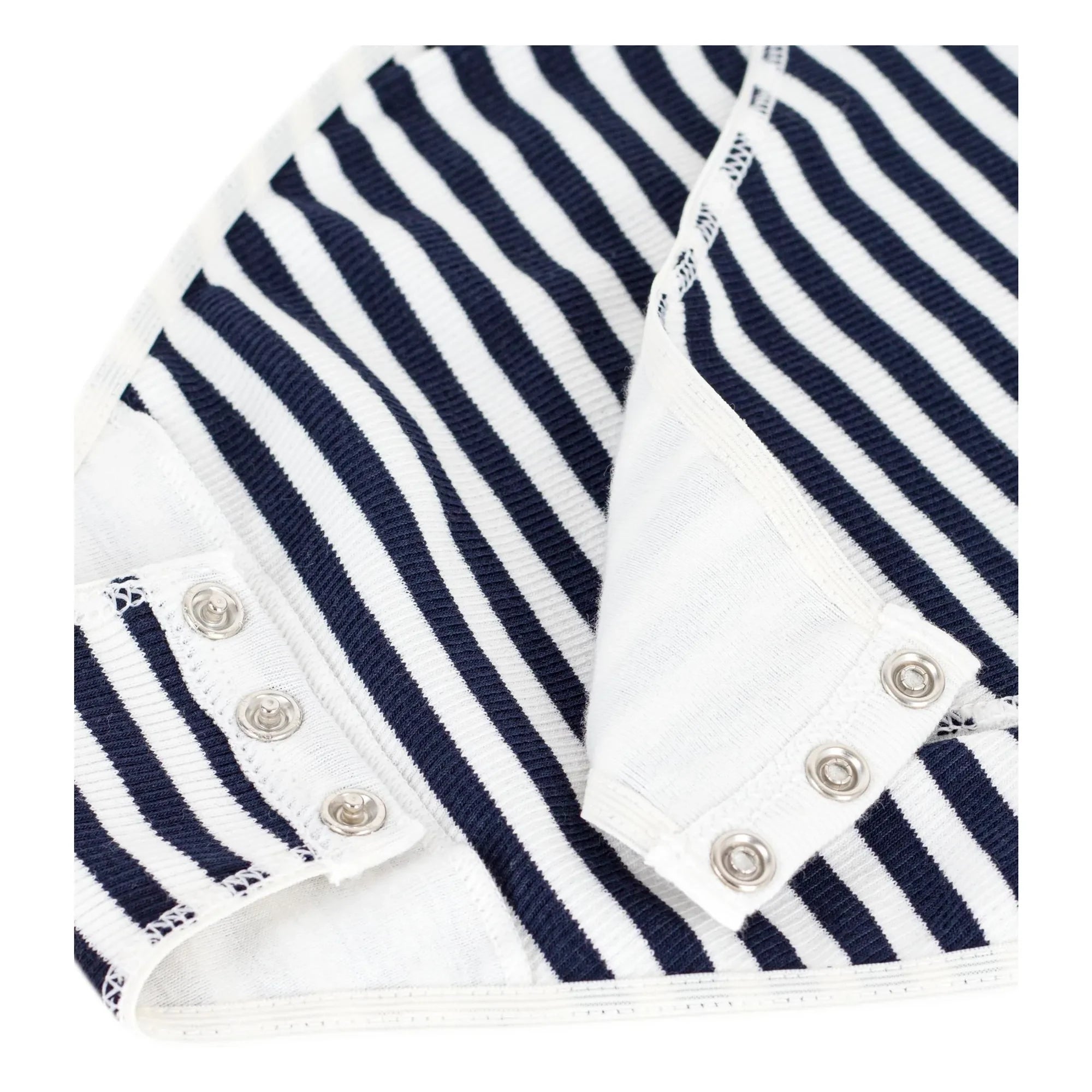 Petit Bateau – Gestreifter Body aus Bio-Baumwollripp | Marineblau
