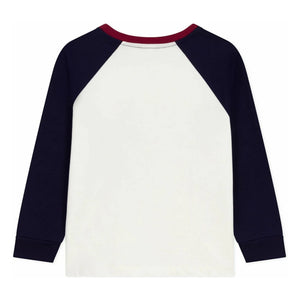 Petit Bateau - Baseball T-Shirt Petit Bateau Bio-Baumwolle | Ecru