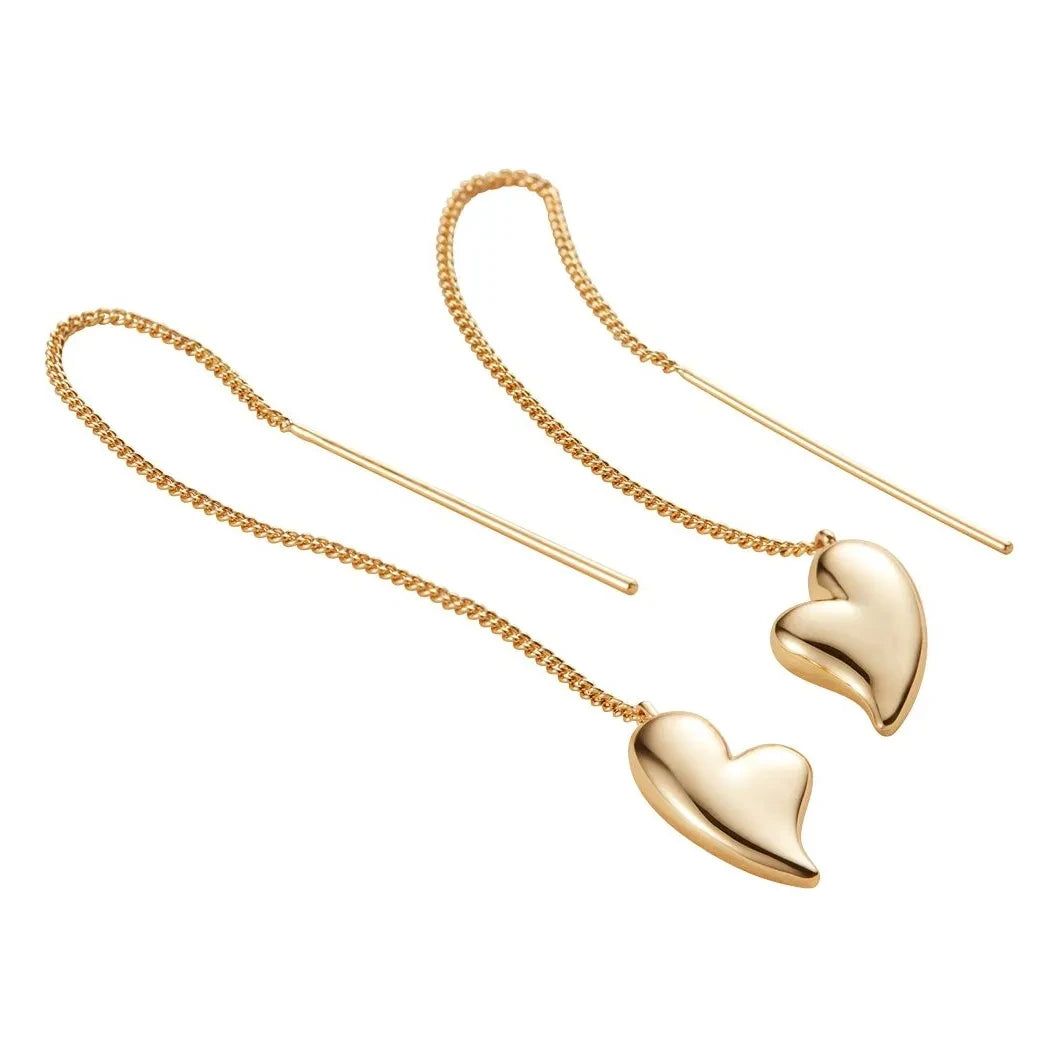 Jenny Bird - Puffy Herzohrringe | Gold