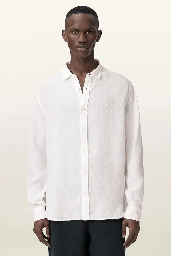 AllSaints erkek keten gömlek LOOM