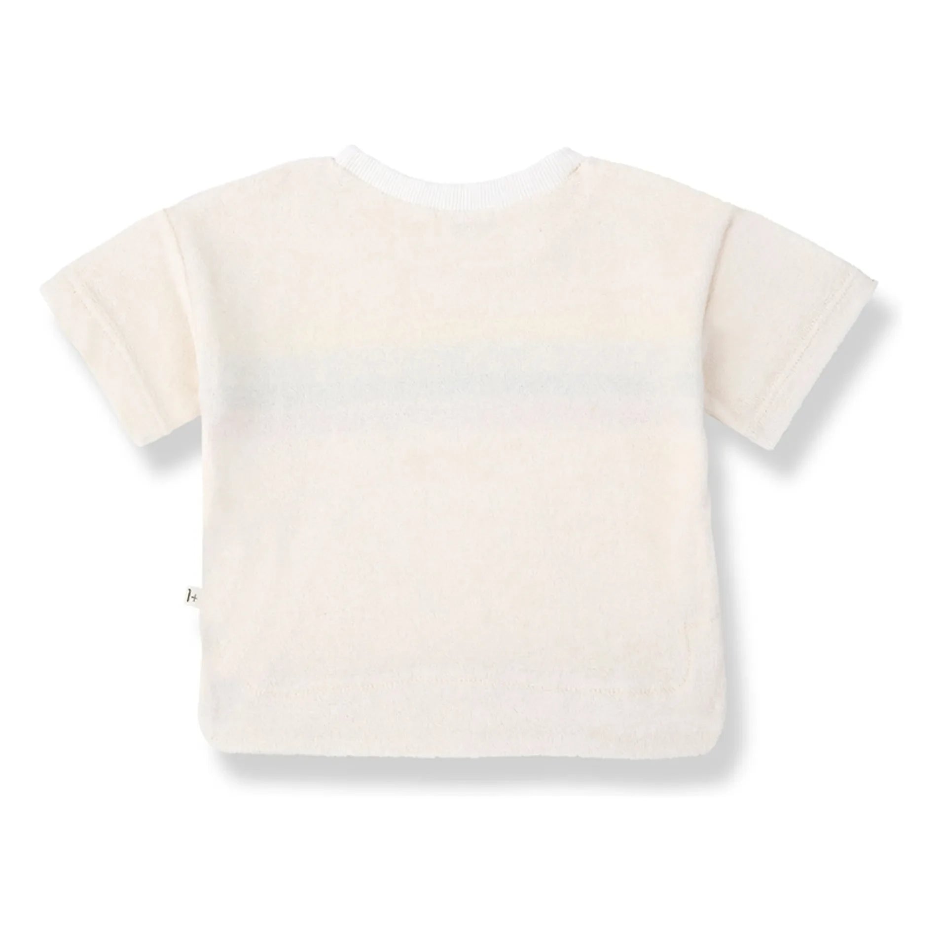 1+ in the family - Alocs Striped Towel T-shirt | White